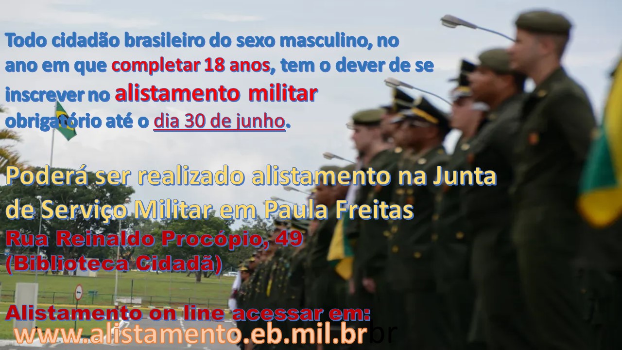 Alistamento Militar 2023 – Prefeitura de Paula Freitas