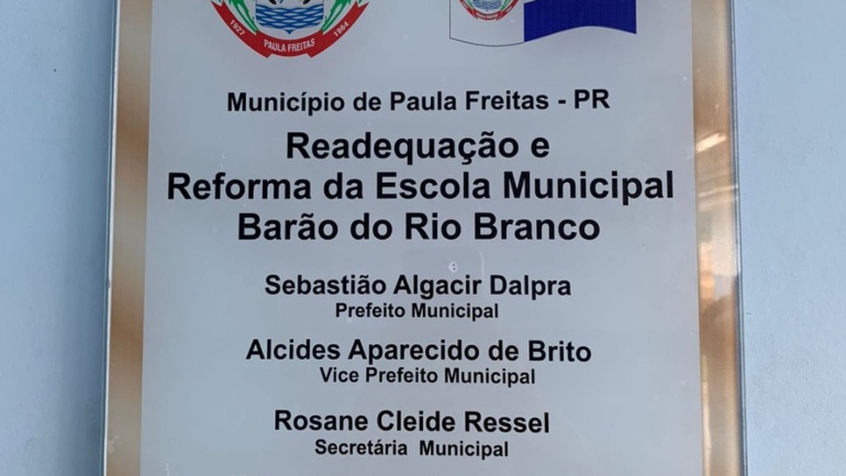 Inauguração da readequação e reforma da escola Barão do Rio Branco