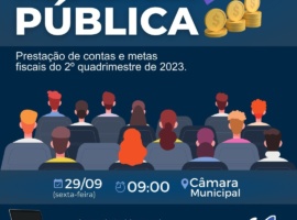 Audiência Pública de Prestação de Contas e Metas Fiscais referente ao 2º quadrimestre de 2023