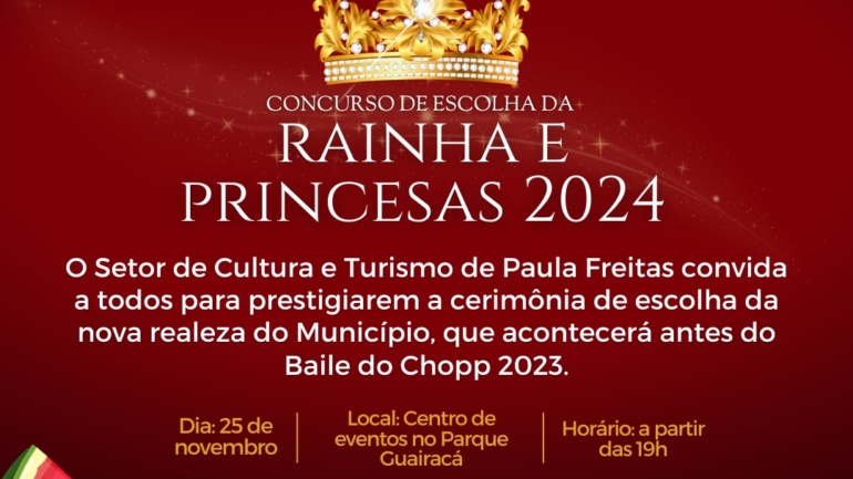 Convite para o Evento Rainha e Princesas 2024