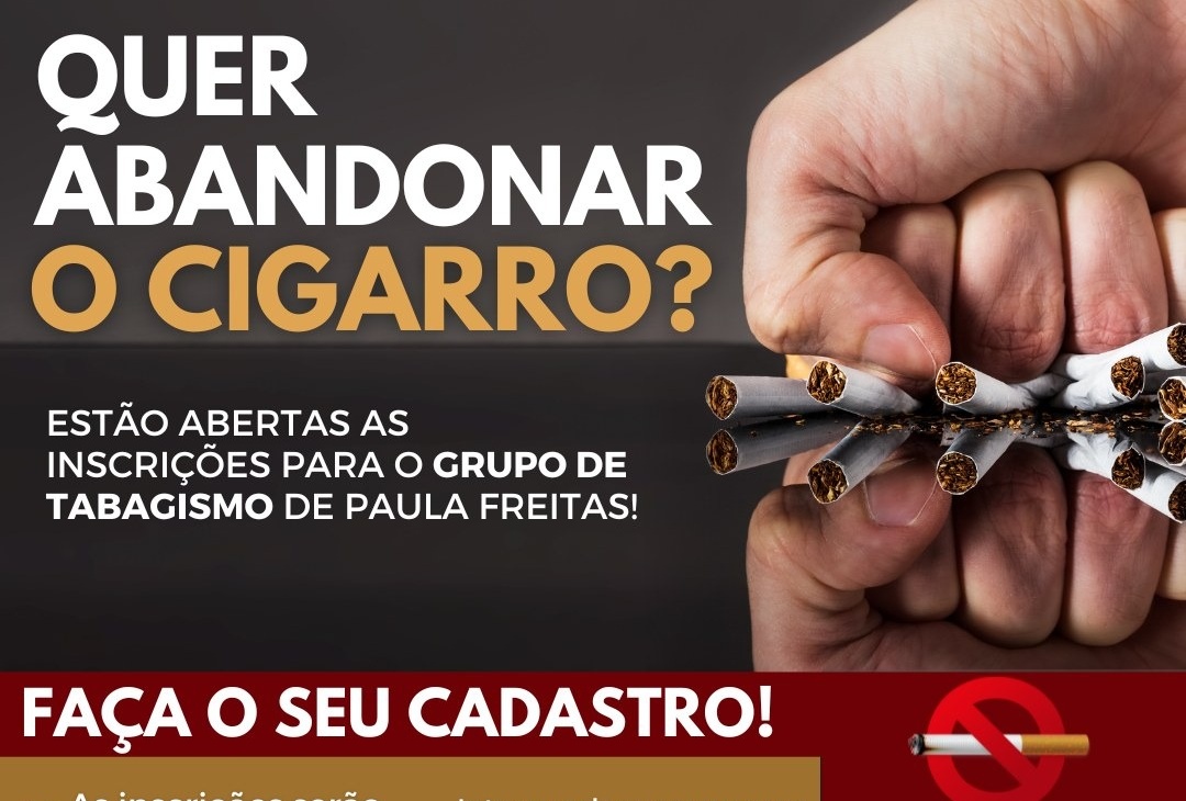 🚬 Grupo de apoio aberto e gratuito à população que deseja parar de fumar: