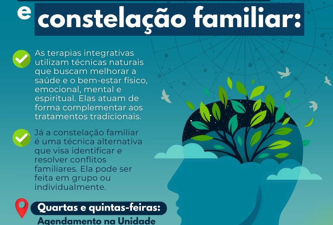 Terapia integrativa e constelação familiar à população