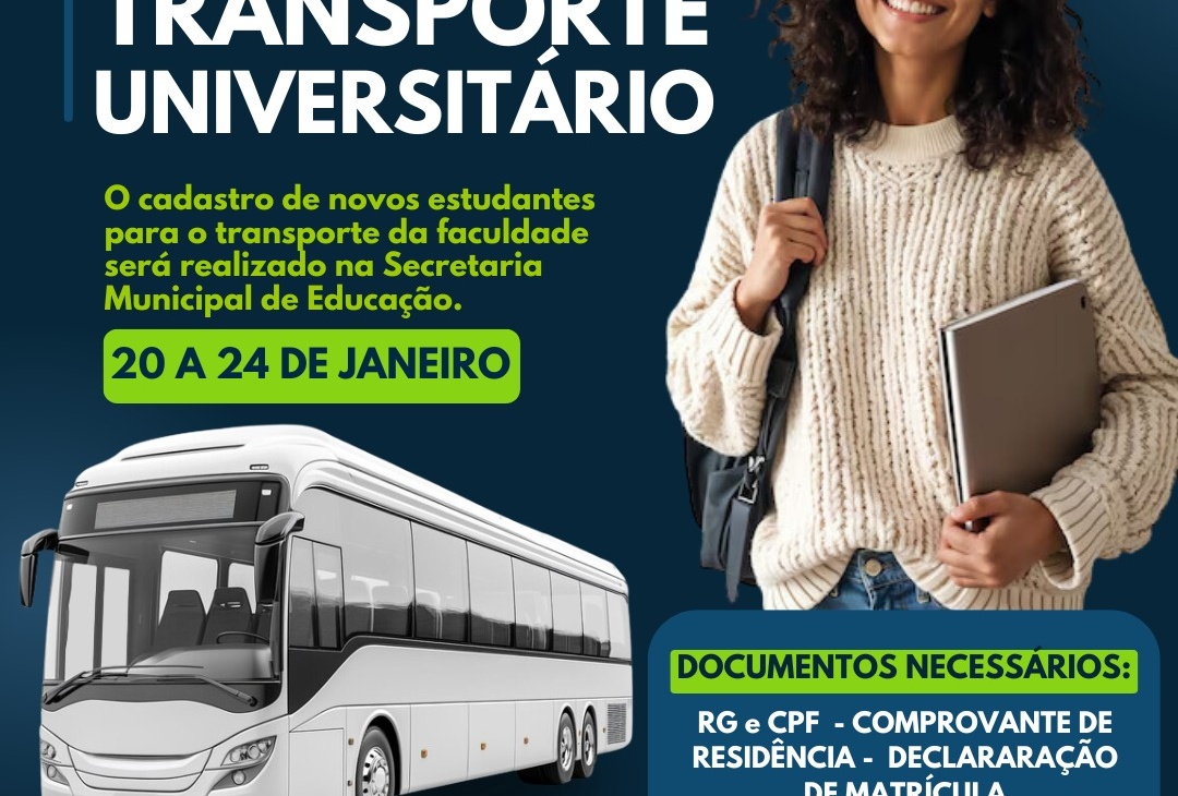 Inscrições para o transporte universitário