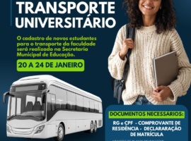 Inscrições para o transporte universitário