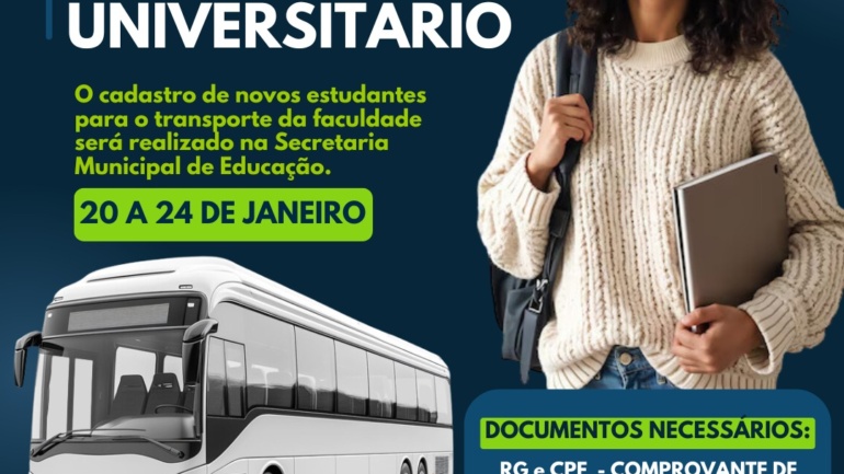 Inscrições para o transporte universitário