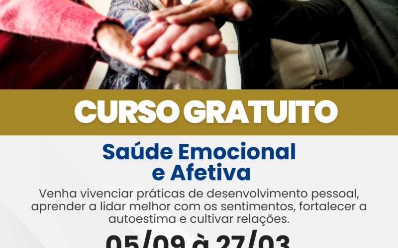 Curso Gratuito Saúde Emocional e Afetiva.