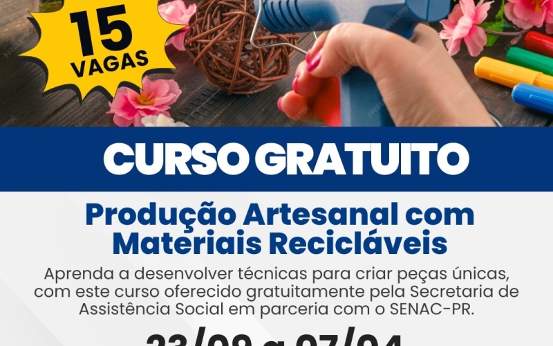 Curso de Produção Artesanal com Materiais Recicláveis