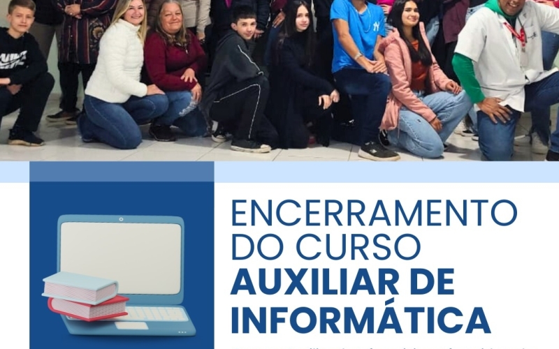 Encerramento do curso Auxiliar de Informática
