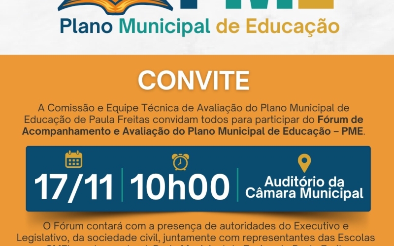 Fórum de Acompanhamento e Avaliação do Plano Municipal de Educação (PME)