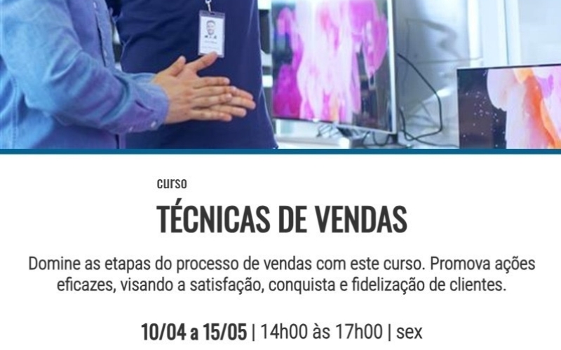 Curso gratuito sobre Técnicas de Vendas