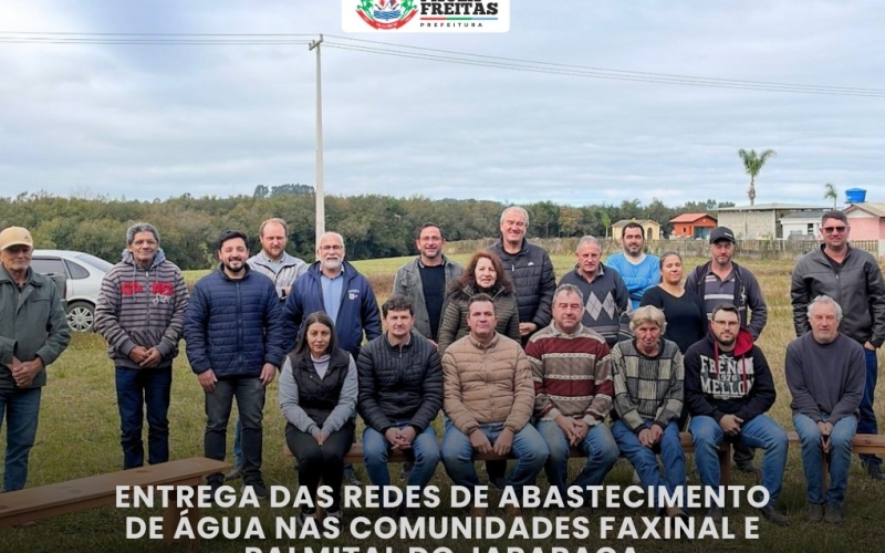 Redes de abastecimento de água nas comunidades de faxinal e palmital do jararaca