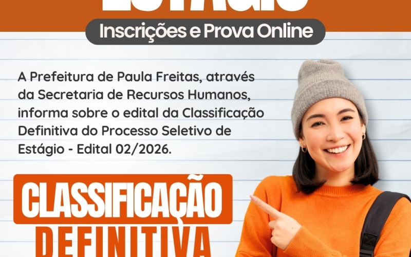 Processo Seletivo de Estágio - Edital 02/2026